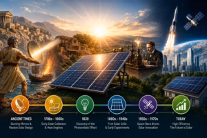 The History of Solar Energy From Burning Mirrors to 47% Efficiency