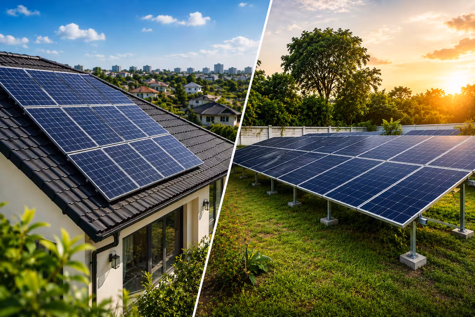 rooftop vs ground-mounted solar