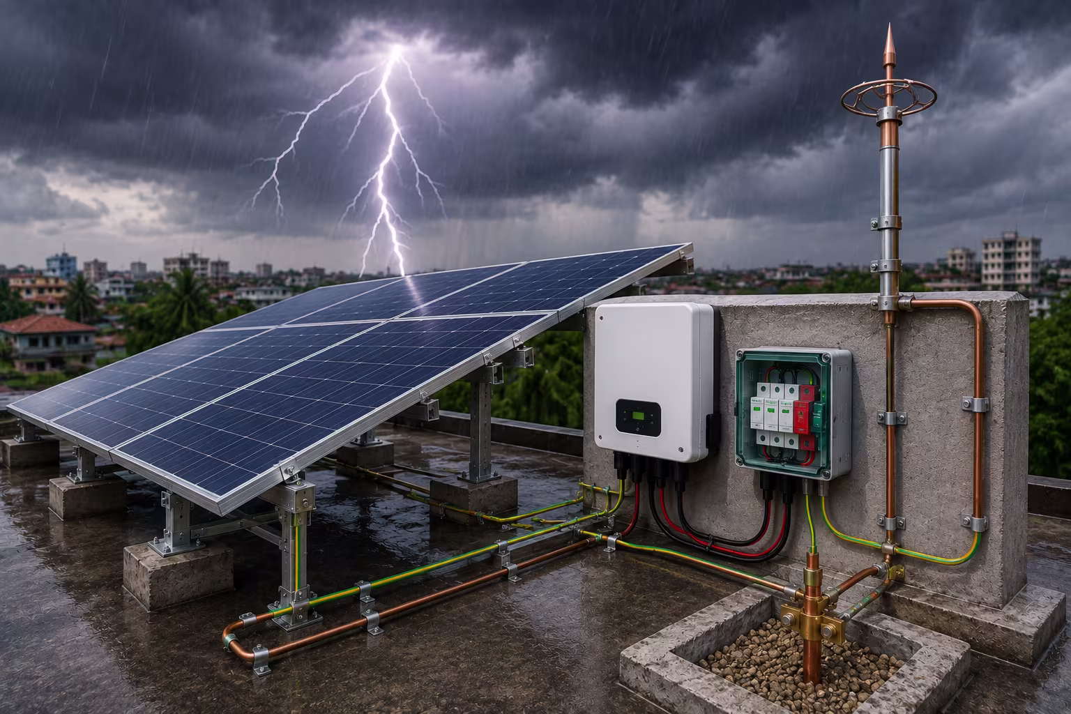 Lightning Protection Integration for Solar