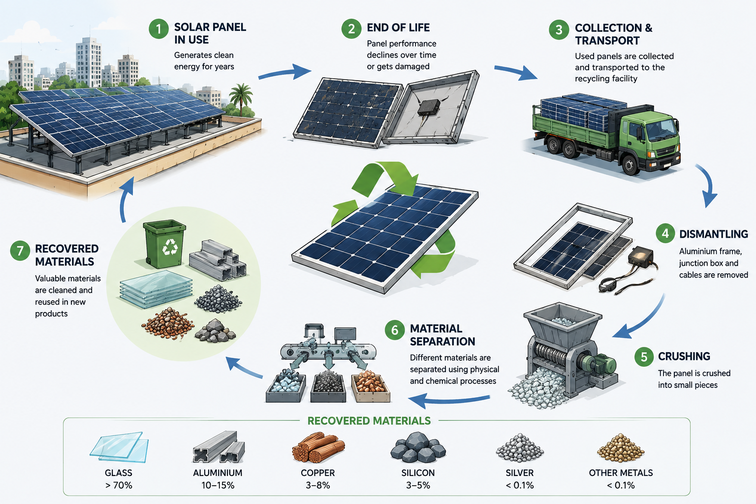 Solar Panel Recycling Methods and Policies