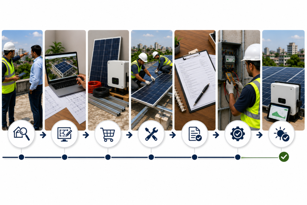 Solar Project Timeline Survey to Commissioning